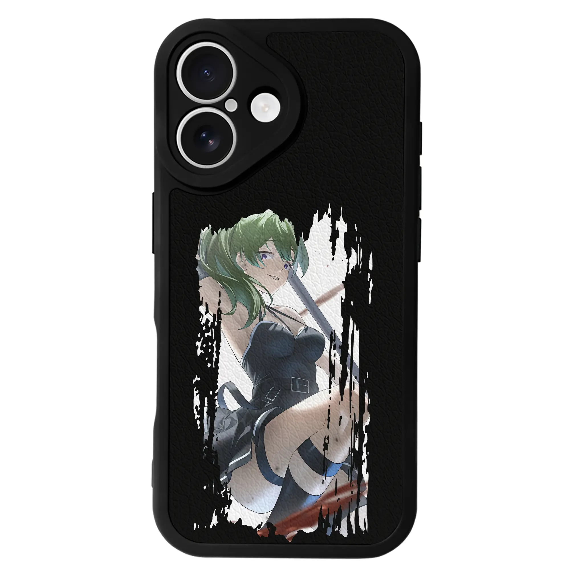 葬送のフリーレン（Frieren） グッズ,ユーベル（Übel） - IPhone 16シリーズ対応 ・ シリコンスマホケース ・ レザー調 ・ 高精度フィット ・ 耐衝撃 ・ ワイヤレス充電対応 ・ 精密カット